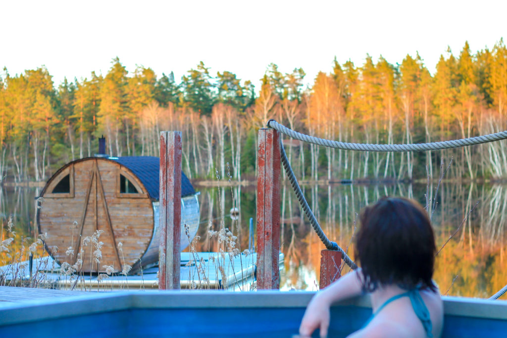 sauna swim spa hot tub lake odevata emmaboda sweden