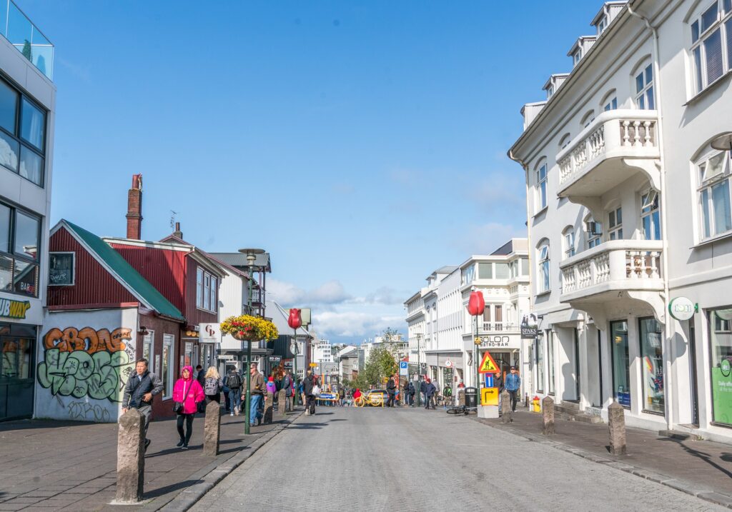 Reykjavik capital city iceland nordic country main street