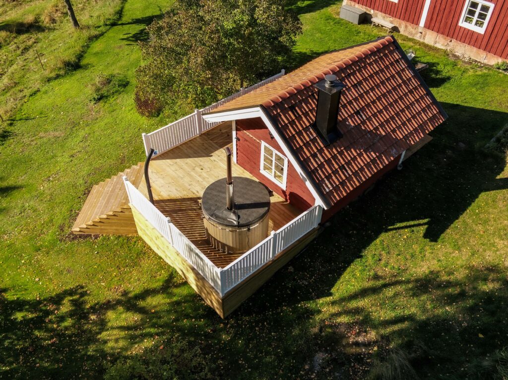 popular tourism accommodation cabin sauna sweden