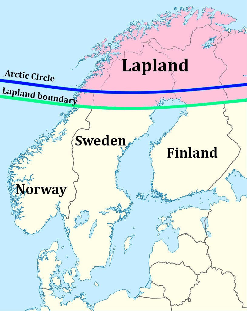 Where Exactly is Lapland Located in Scandinavia map sweden norway finland
