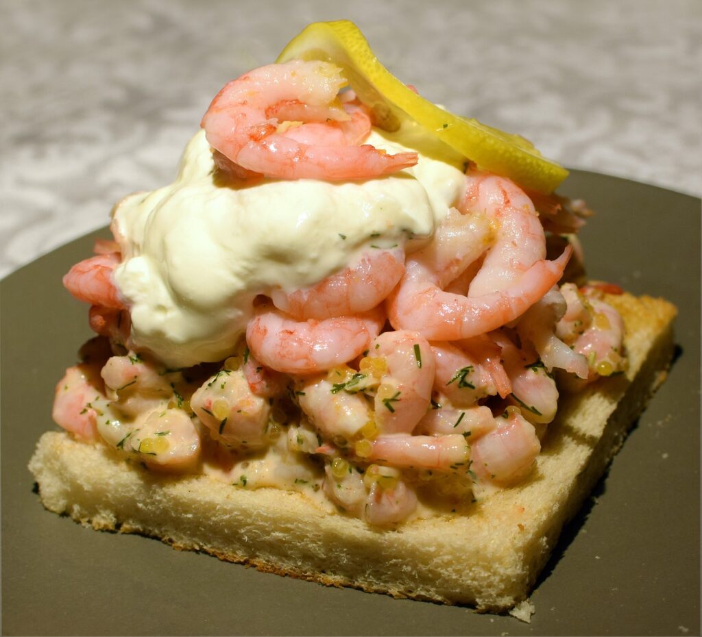 toast skagen shrimp mayo creamy swedish dish