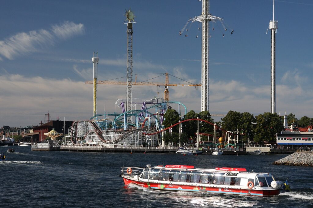 grona lund stockholm amusement park rides rollercoaster fun family holidays in Sweden