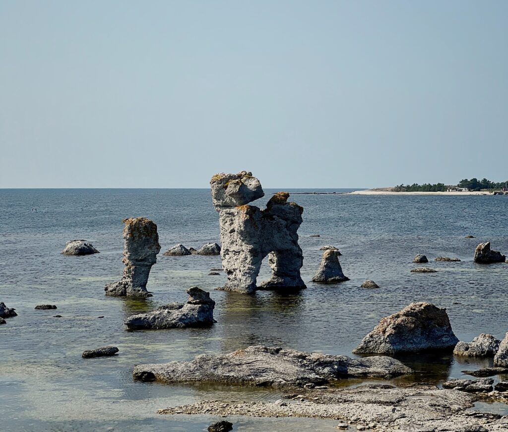 Fårö rauk stone rock formation nature 
