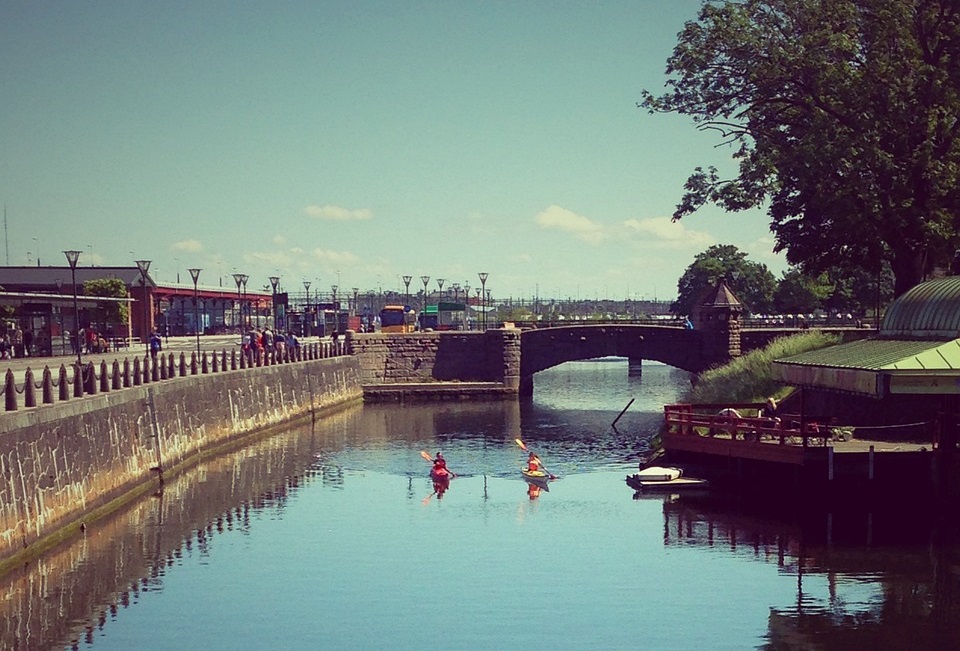 malmö canal kayak canoe paddle row water