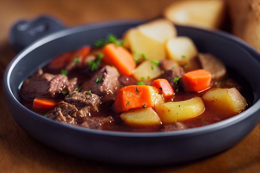 Hånnlamb meat stew carrots vegetables