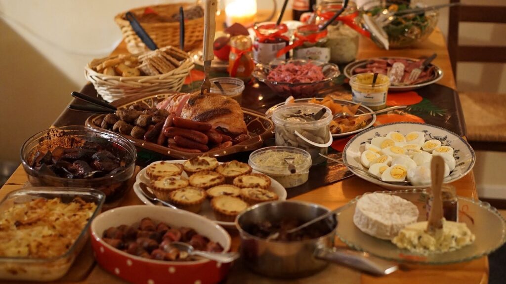 christmas dinner table julbord sweden tradition 
